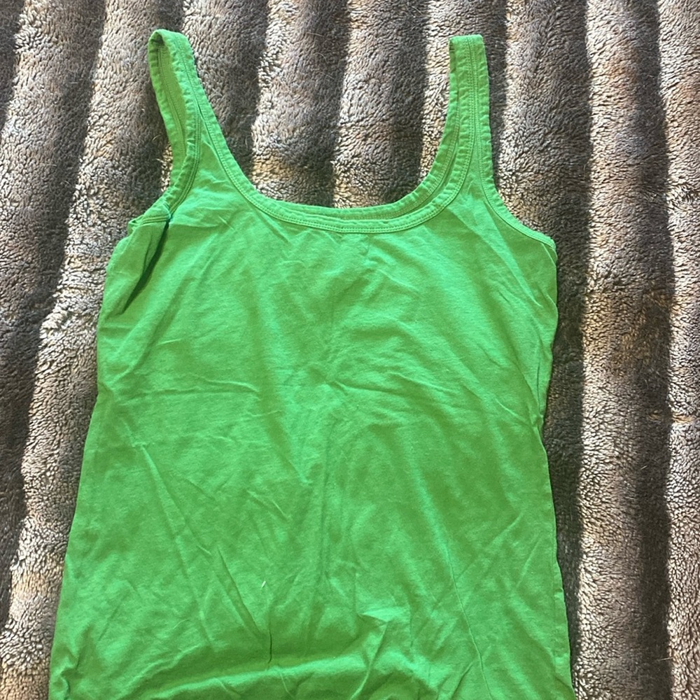 Green tank top